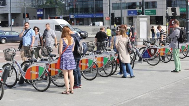 Awaria roweru miejskiego w Łodzi