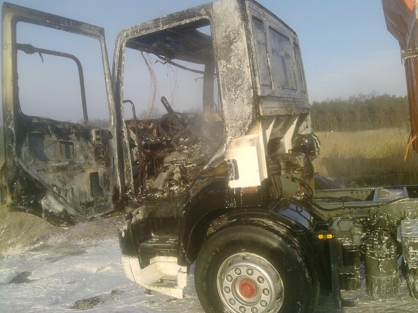 Straż Pożarna w Jarocinie: Paliła się ciężarówka