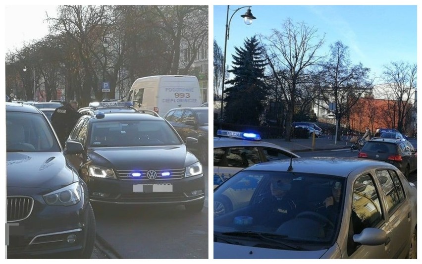 Akcja policji na ulicy Chopina. Kilka radiowozów zablokowało BMW [zdjęcia]