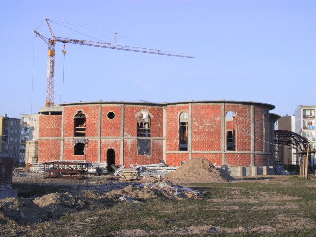 Budowa sanktuarium w Międzyrzeczu trwała kilkanaście lat.