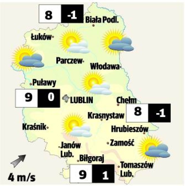 Pogoda na Lubelszczyźnie na wtorek 18 lutego