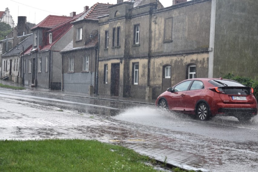 Ulewa przeszła nad Wągrowcem w sobotę 17 lipca.