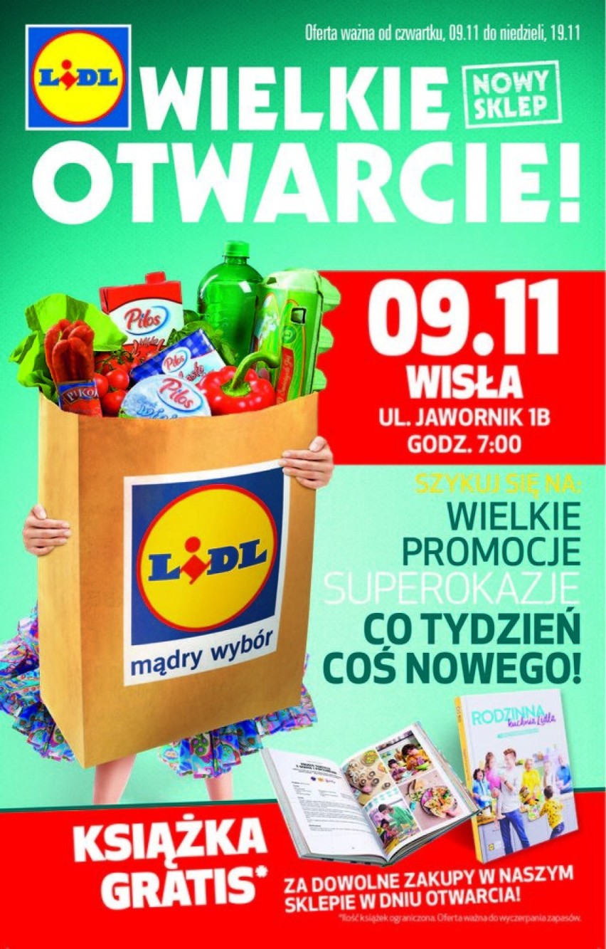 Lidl w Wiśle - otwarcie w czwartek 9 listopada. Wygraj kosz z produktami LIDLA [KONKURS]