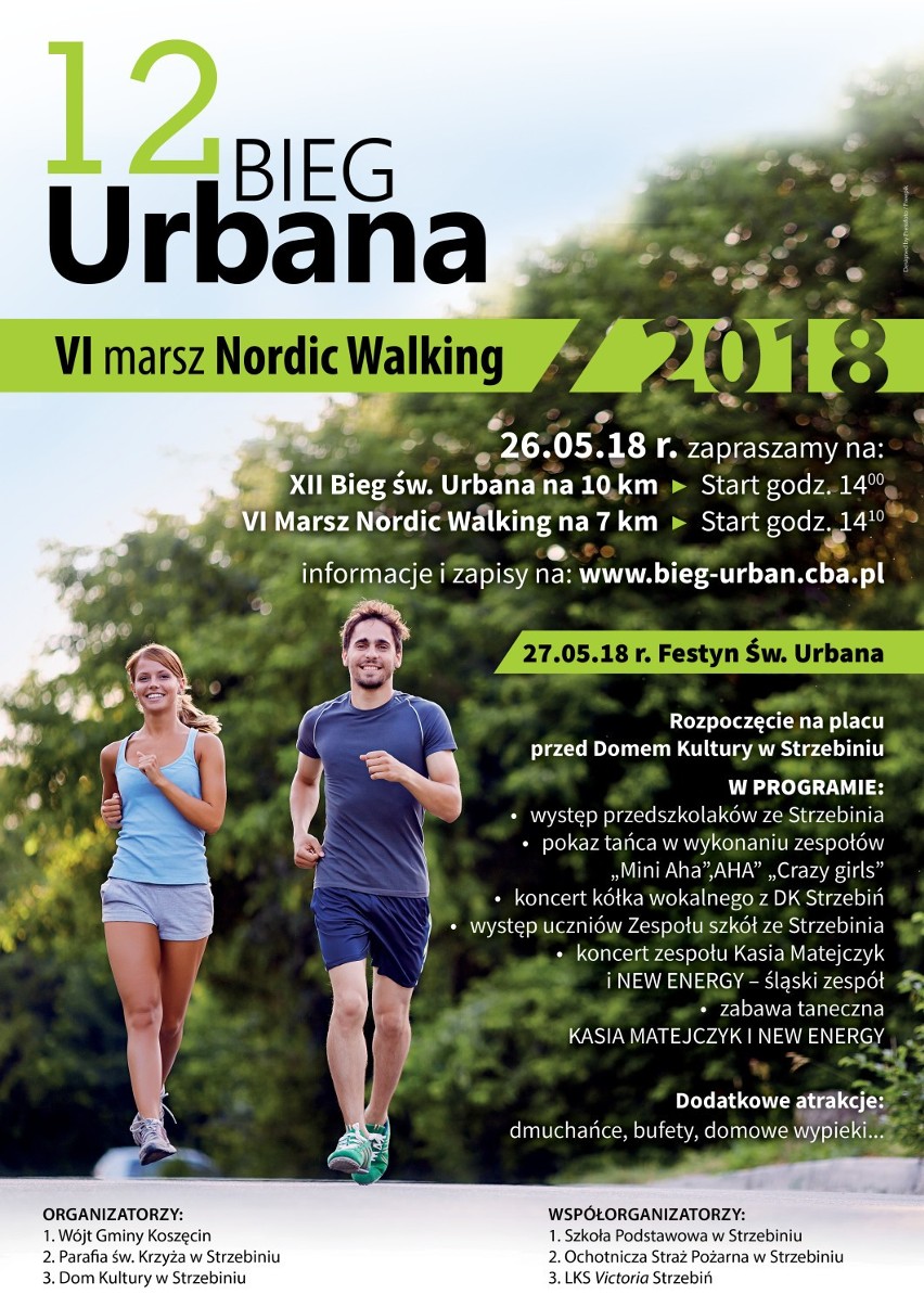 12. Bieg Urbana i VI Marsz Nordic Walking w Strzebiniu już 26 maja. 27 maja Festyn św. Urbana [ZDJĘCIA, PLAKAT]