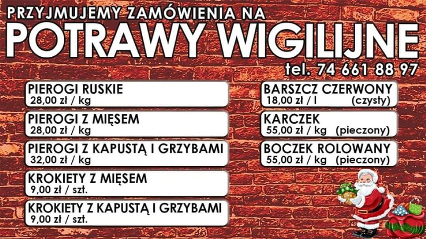 Zamówienia potraw wigilijnych.

tel. 74 661 88 97