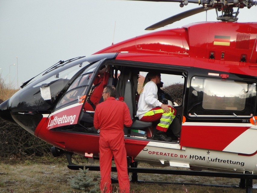 Śrem: helikopter zabrał pacjenta do Niemiec