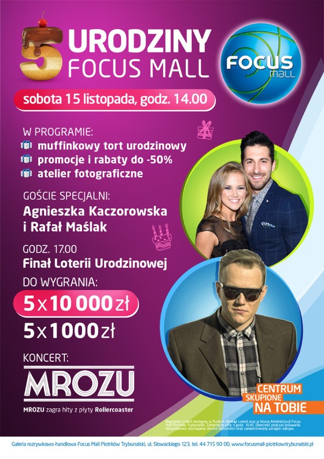 15 listopada odbędą się 5 . urodziny galerii Focus Mall w Piotrkowie