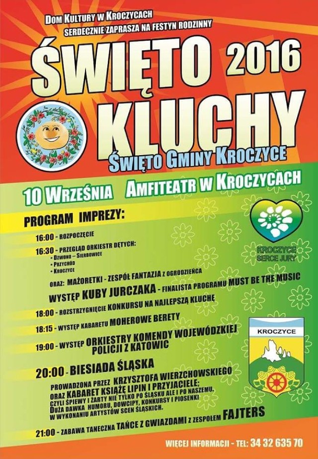 Święto Kluchy 2016 w Kroczycach.