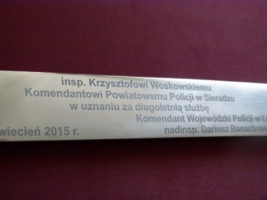 Komendant policji w Sieradzu Krzysztof Woskowski odchodzi na...