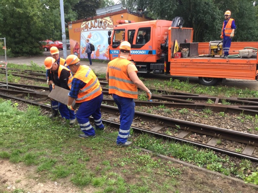 Utrudnienia MPK Łódź. Przez awarię wodociągową tramwaje nie wyjechały z zajezdni 