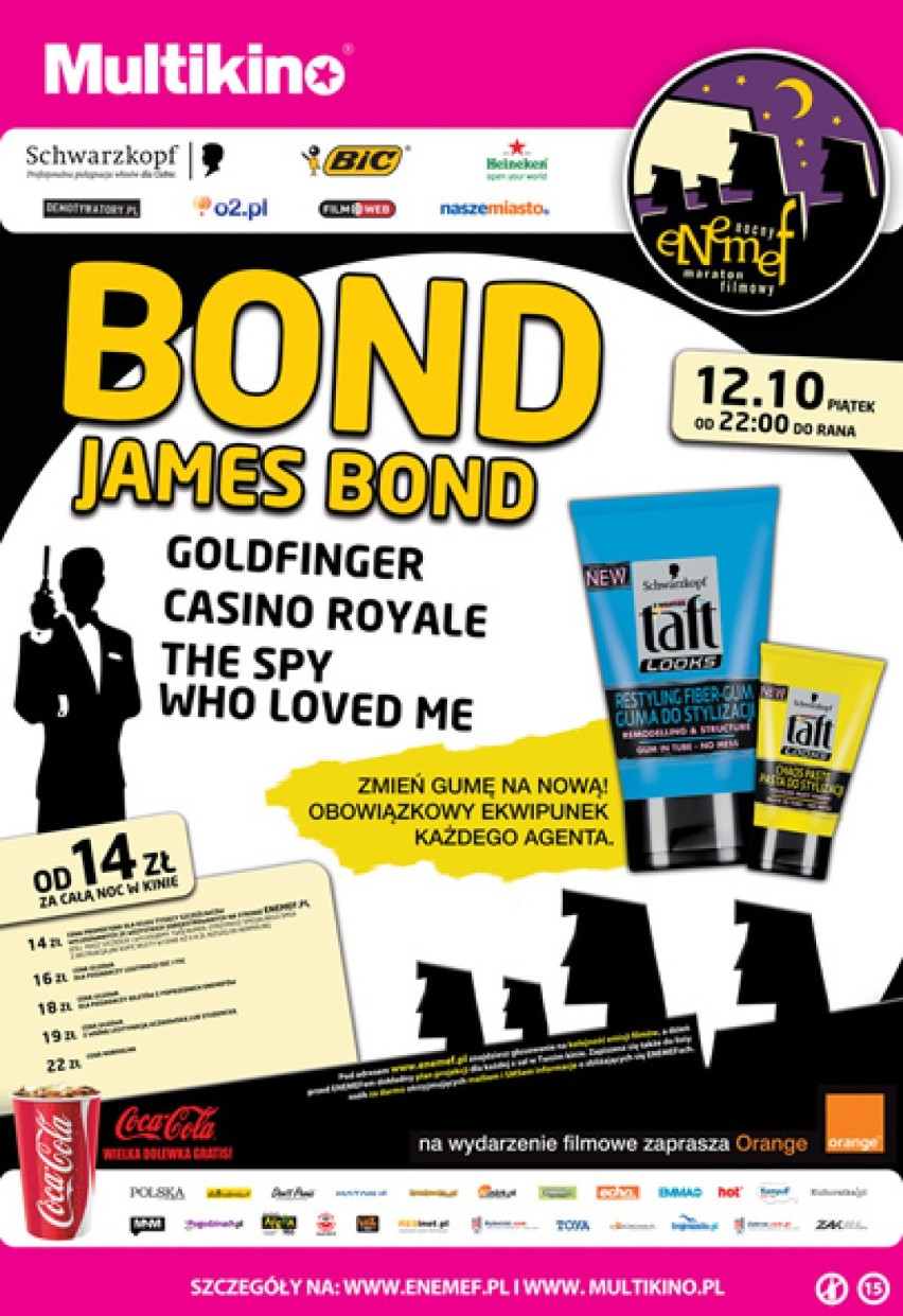ENEMEF: Noc z Jamesem Bondem - konkurs!