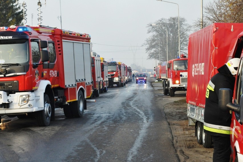 Pożar zakładu meblarskiego w Turku