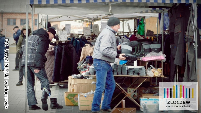 Dzień handlowy na targowisku w Złoczewie. Co króluje zimową porą? ZDJĘCIA