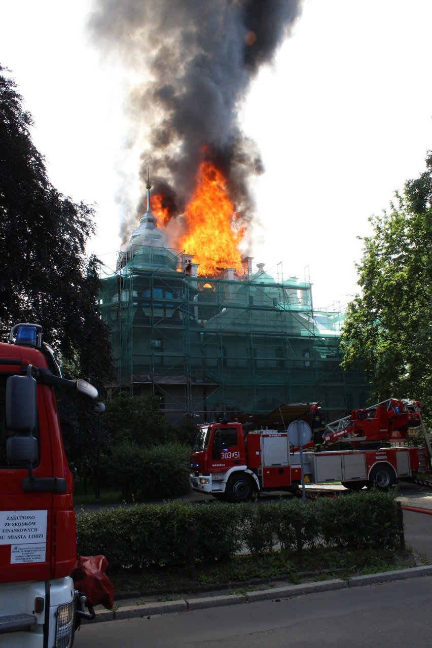 Pożar w Rektoracie Politechniki Łódzkiej