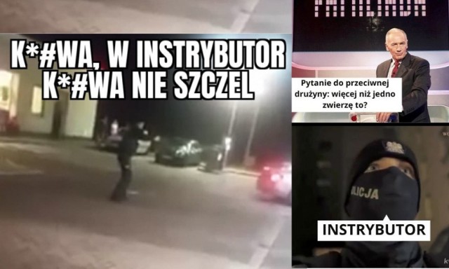 "Nie strzel w INSTRYBUTOR!" Brawurowa akcja policji hitem sieci i MEMÓW