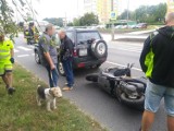 Groźny wypadek w Gorzowie. Kierowca land rovera uderzył w skuter
