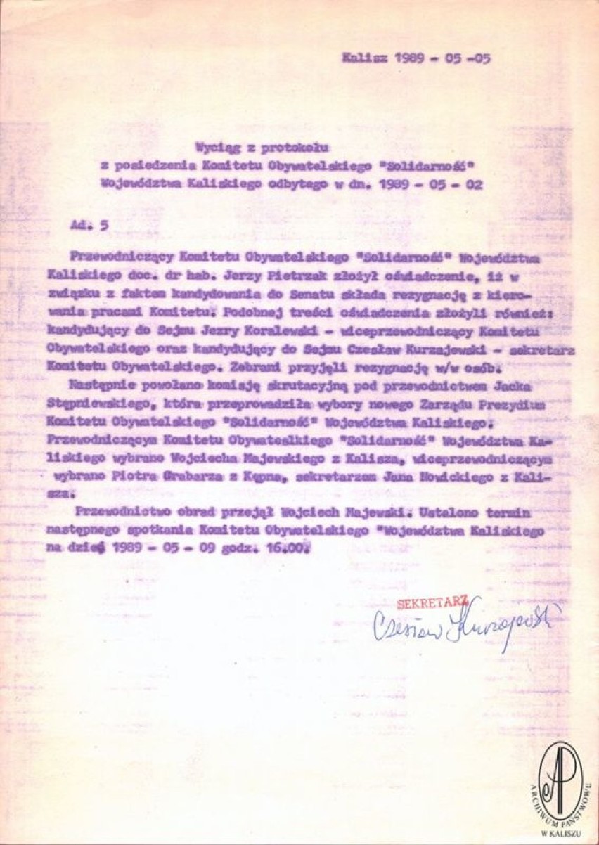 Wybory 1989. W Kaliszu komitet obywatelski "Solidarność" wziął wszystko ZDJĘCIA