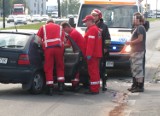 Wypadek na skrzyżowaniu ul. Jana Pawła z ul. Romantyczną