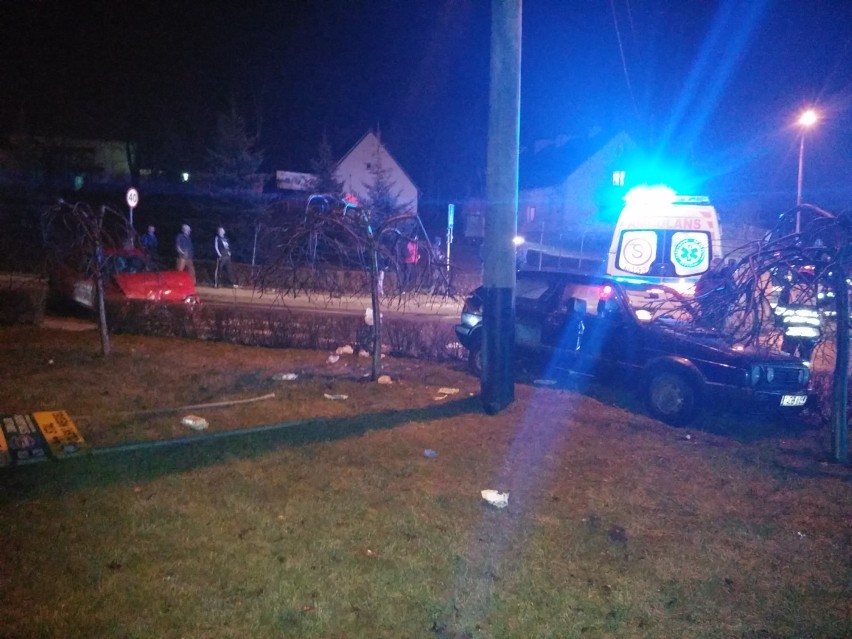 Wypadek w Morągu. Zderzyły się dwa samochody