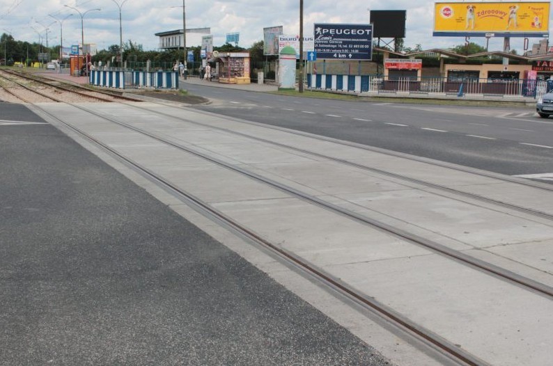 Będzin: Wyremontowany przejazd tramwajowy przy skrzyżowaniu ulicy Małobądzkiej z ulicą Piłsudskiego