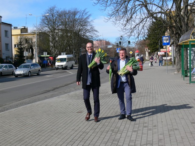 To jest wyjątkowy dzień, dlatego nie mogliśmy o tym zapomnieć - powiedział Marcin Piwnik, sandomierski starosta, który w asyście kilku samorządowców pojawił się w piątek rano na ulicy Mickiewicza z naręczem tulipanów. W gronie obdarowanych były dorosłe kobiety, ale także małe kobietki z przedszkola, którym życzenia w dniu ich święta złożył Marcin Marzec, burmistrz miasta. 

Kilka minut po godzinie 10 z budynku Starostwa Powiatowego w Sandomierzu wyszło kilku panów  z naręczem kwiatów. To znak, że nastał ósmy marca i czas ruszyć w stronę kobiet.

Z pięknymi tulipanami  do pań poszli Marcin Marzec, burmistrz Sandomierza, jego zastępca Paweł Niedźwiedź oraz radny miejski Jerzy Żyła. Powiat reprezentował starosta Marcin Piwnik, sekretarz Andrzej Swajda. Z mieszkankami Sandomierza spotkał się także poseł Krystian Jarubas. 

Plan był prosty. Przekazać paniom 500 tulipanów- Podchodzimy do pań wręczamy kwiaty i składamy życzenia - mówił Paweł Niedźwiedź. - Panie są zaskoczone, ale zadowolone. 

Panowie przeszli ulicą Mickiewicza, po drodze wstępując do banku, sklepów i innych instytucji. 
Spotkanie z mieszkankami Sandomierza poprzedziło spotkanie samorządowców z urzędniczkami, które także otrzymały w dniu swojego święta tulipany. 

Zobacz także:Flesz. Matematyka do poprawki, czy nie będzie już obowiązkowa na maturze? NIK alarmuje, że poziom fatalny
