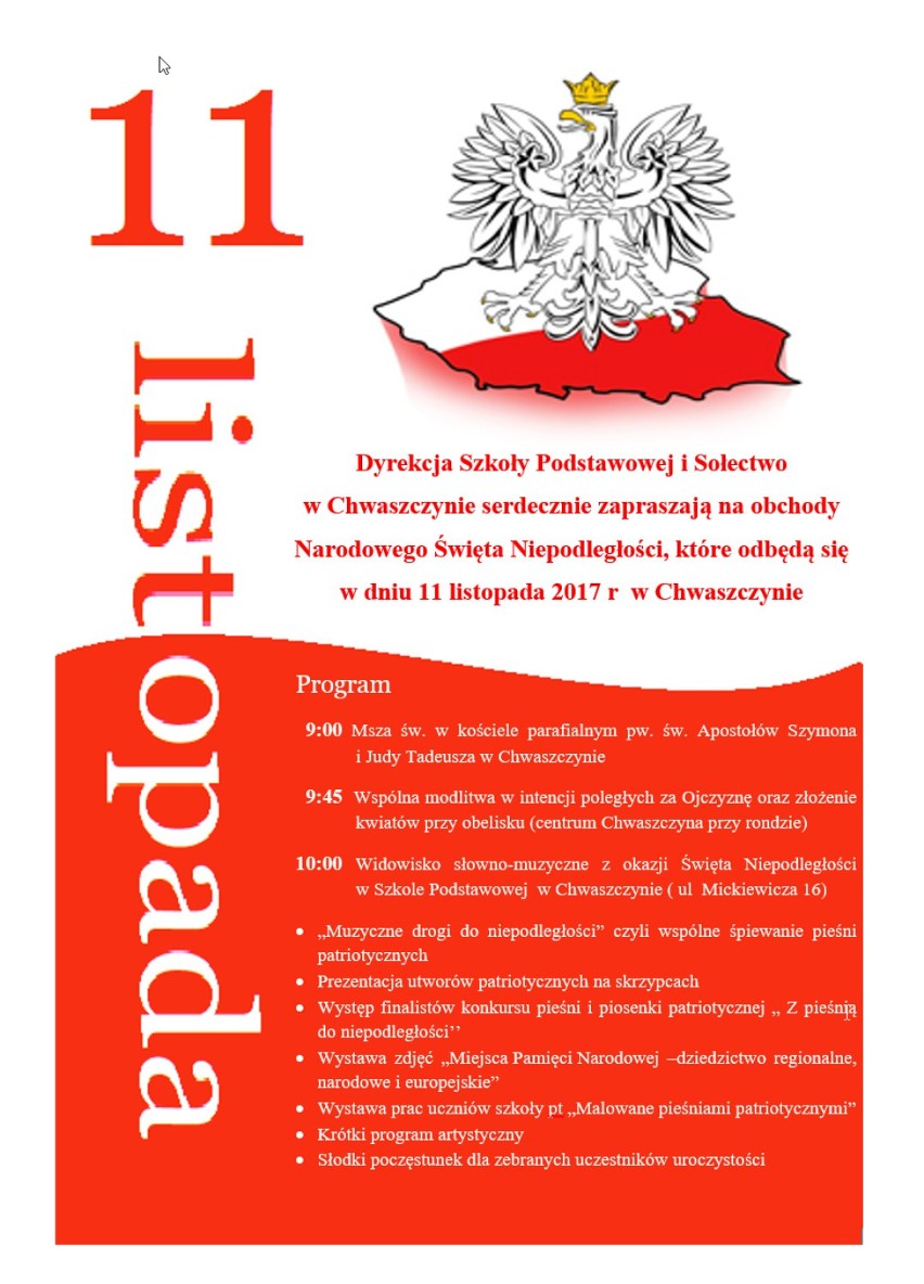 11 listopada w Chwaszczynie