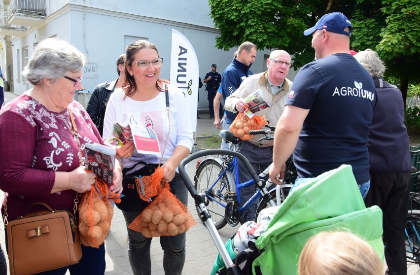 Akcja w Żninie rolników zrzeszonych w Agrounii