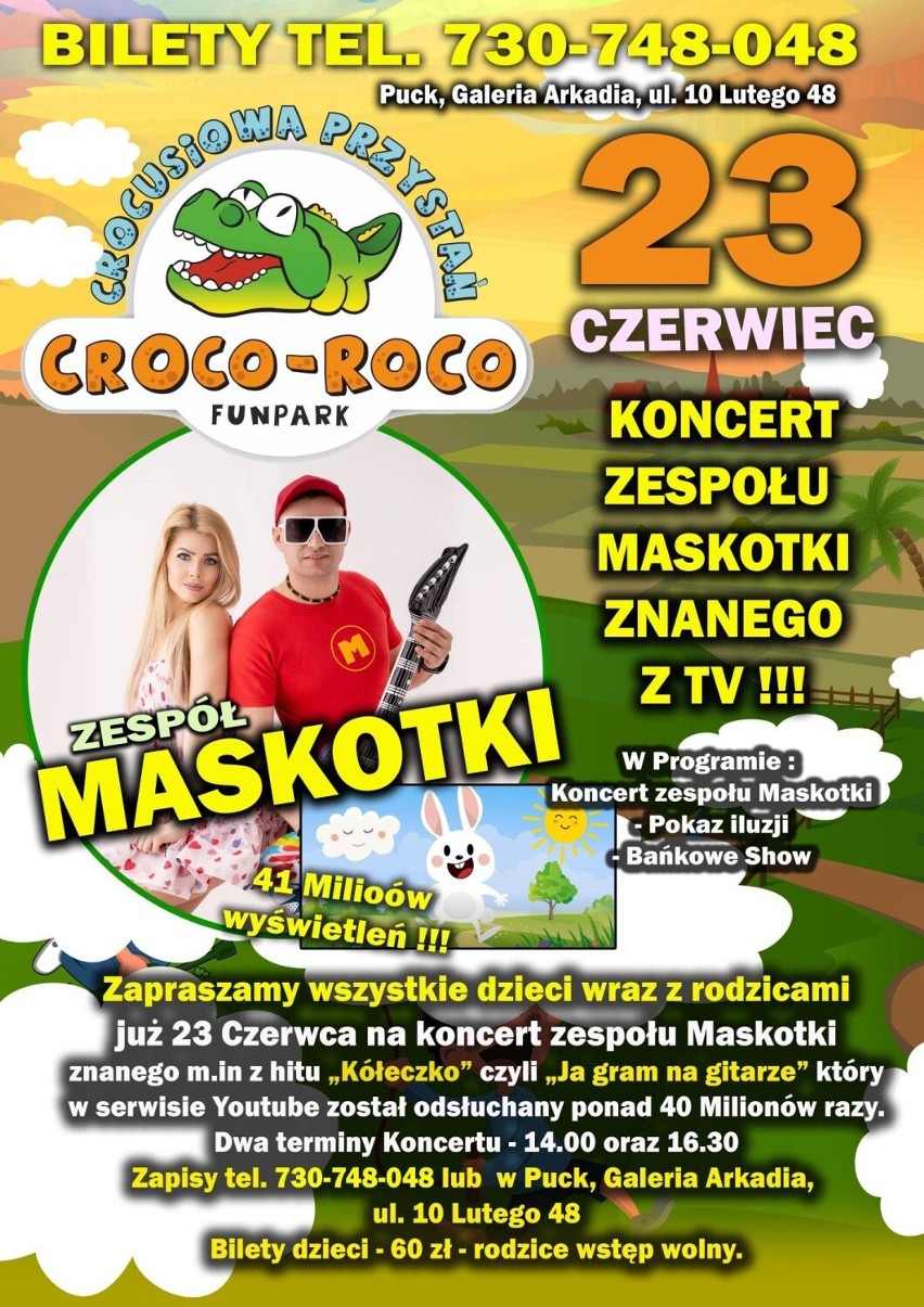Koncert zespołu Maskotki w Croco Roco w Pucku - piątek, 23...