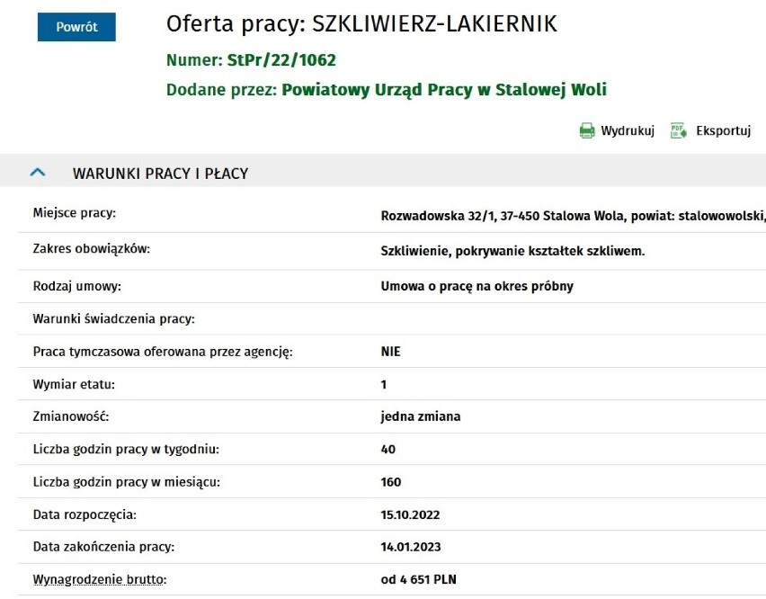 Zobacz najnowsze ogłoszenia o pracy w Stalowej Woli i najbliższej okolicy. Propozycje są ciekawe