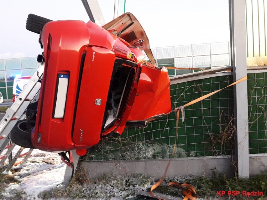 Wypadek na A1 w Bobrownikach