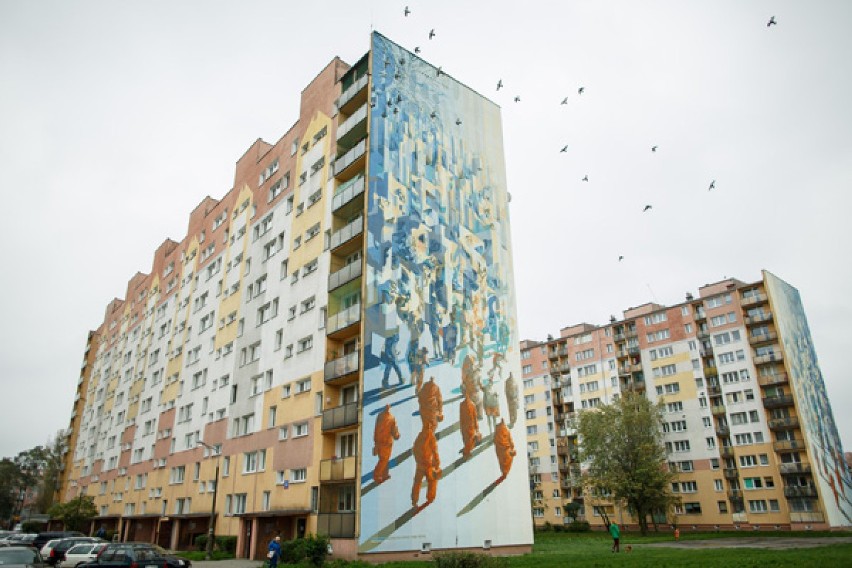 Mural przy ul Morcinka jest największy na świecieMural przy...