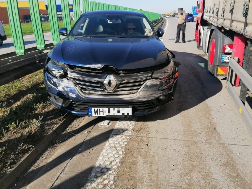 Zobacz zdjęcia z wypadku ukraińskiego tira na autostradzie A4 pod Wrocławiem