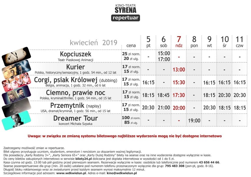 Repertuar kina Syrena w Wieluniu od 5 do 11 kwietnia [ZWIASTUNY]
