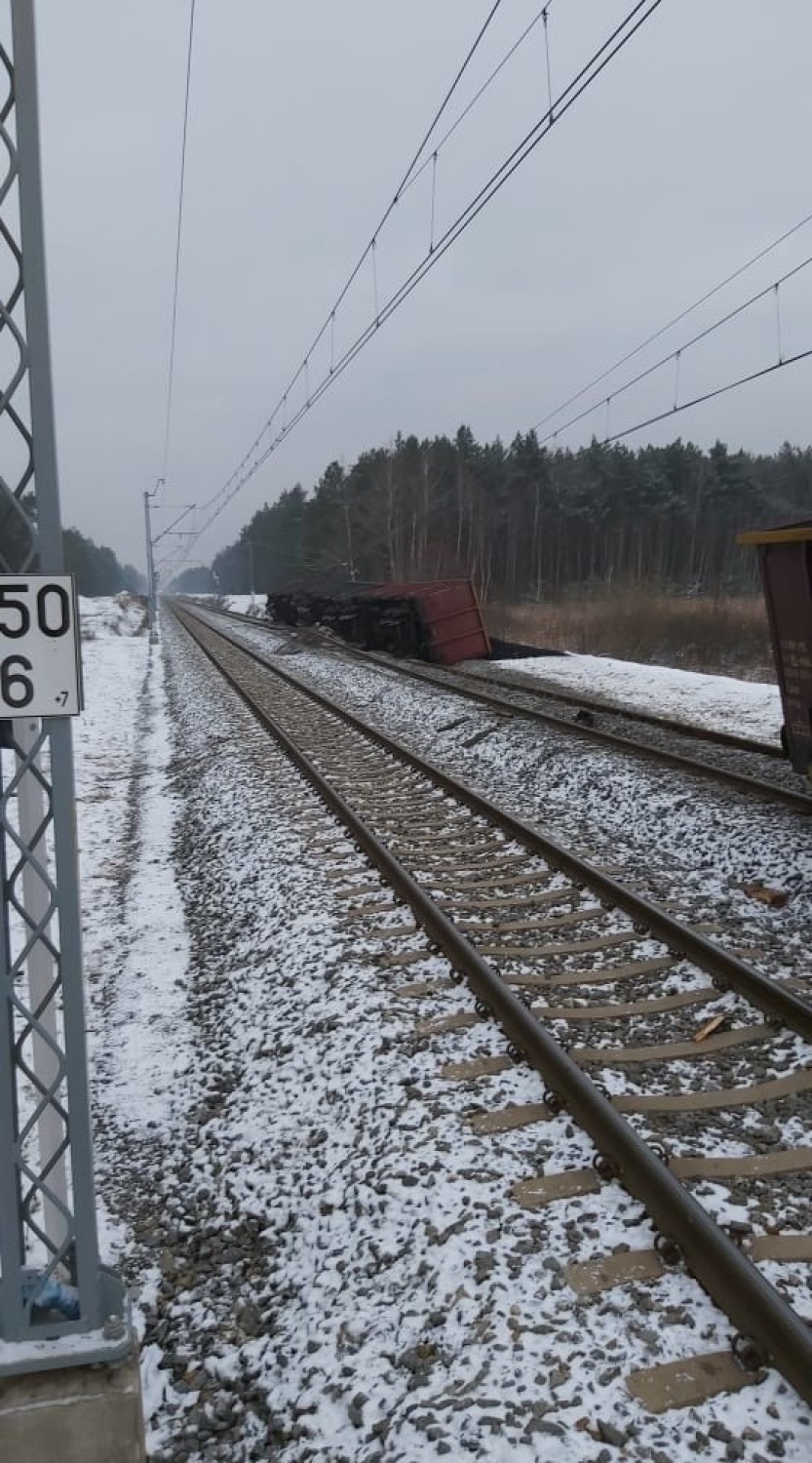 Wypadek pociągu w Masłońskim. Przewróciły się wagony. Są opóźnienia na kolei