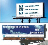 Ateistyczne billboardy pod Jasną Górą