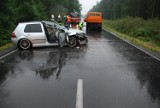 Wypadek na trasie Piasek-Sośnica. Ranną 19-latkę zabrał helikopter [ZDJĘCIA]
