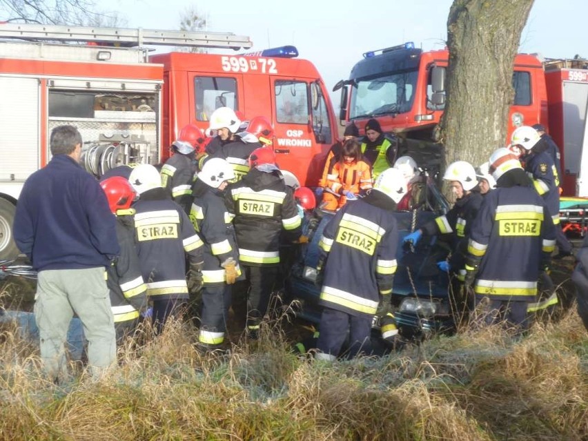 Wypadek na trasie Wronki - Sieraków