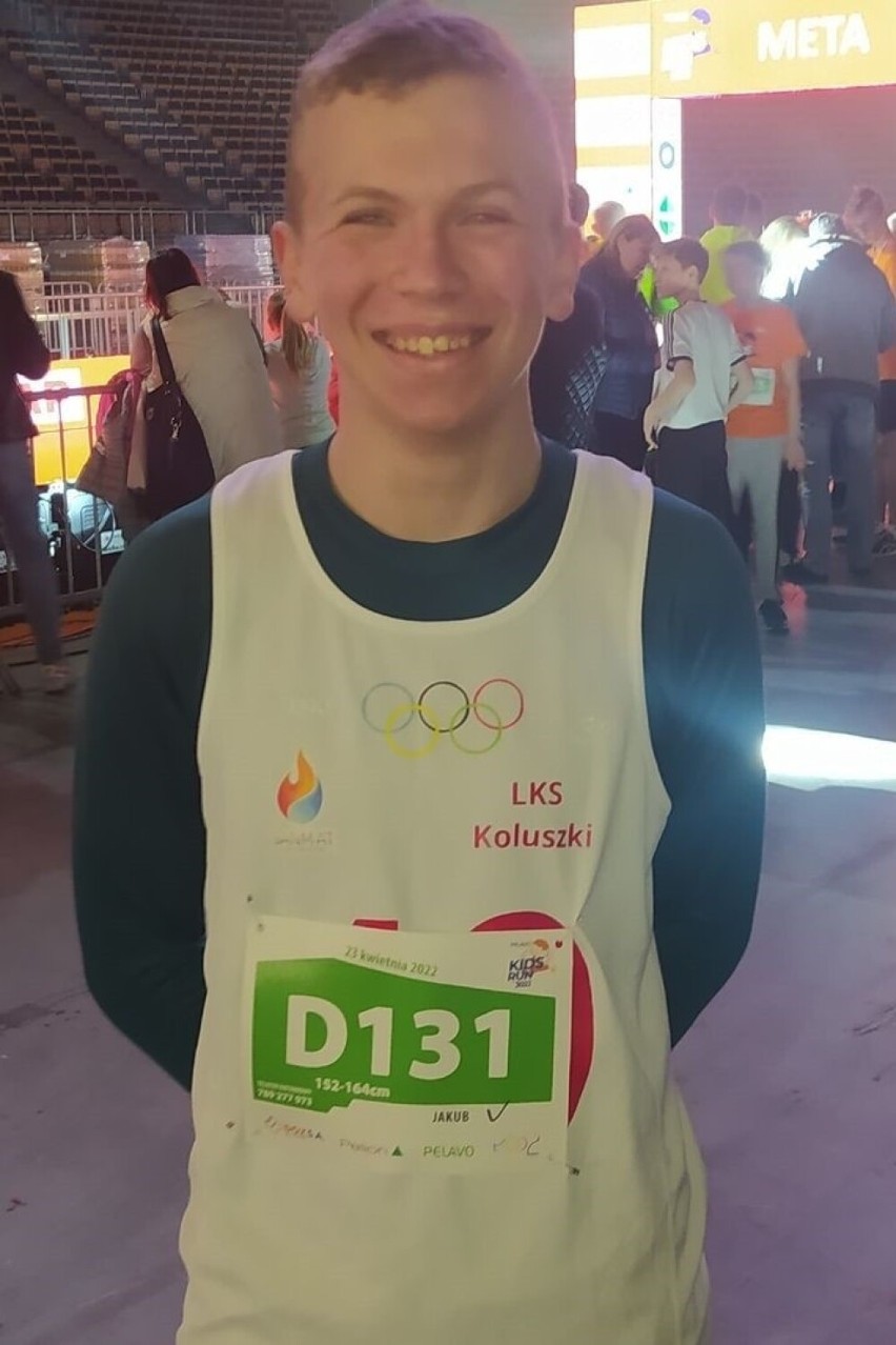 Jakub Kunka z LKS Koluszki czwarty w biegu Kids Run 2022 w Łodzi