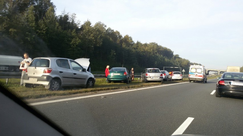 Wypadek na autostradzie  A4 w Mysłowicach [ZDJĘCIA]