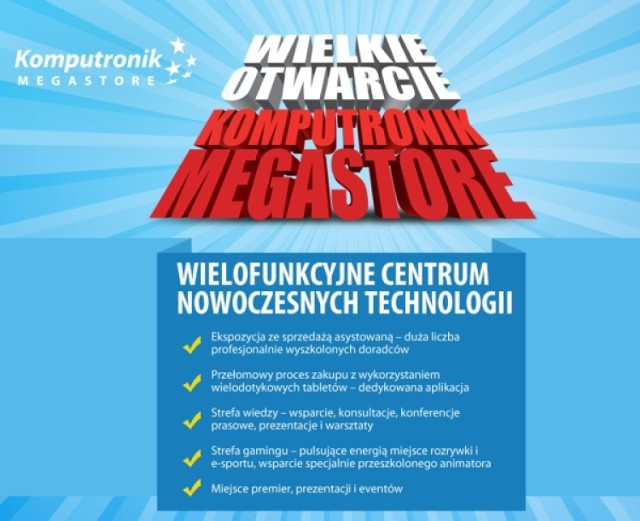 OTWARCIE KOMPUTRONIK MEGASTORE w Centrum Jupiter w Warszawie