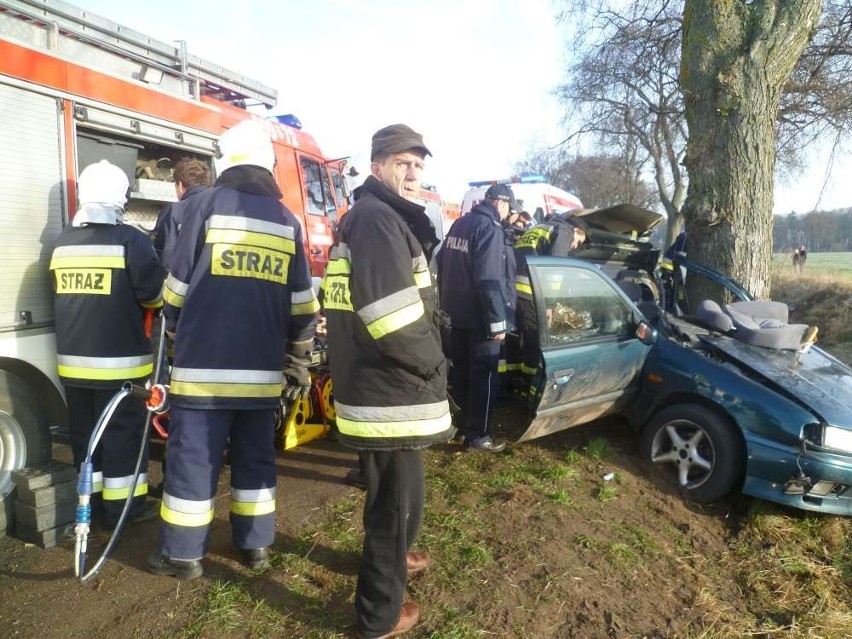 Wypadek na trasie Wronki - Sieraków