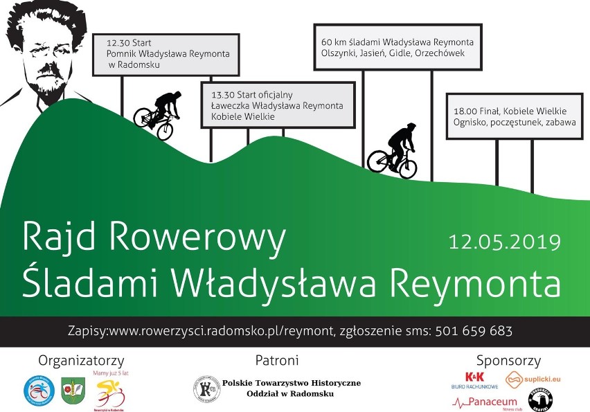 Radomsko/Kobiele Wielkie: Rajd Rowerowy Śladami Władysława Reymonta już 12 maja