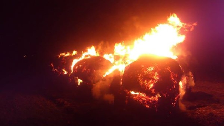 Pożar w Parzewie: Paliły się baloty