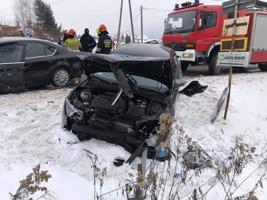 Było groźnie na ul. Orkana w Mszanie Dolnej. Na pomoc przybyli strażacy