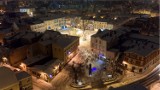 Piękny Lubliniec nocą. Miasto z lotu ptaka. Światła, śnieg i te znajome wszystkim miejsca! 