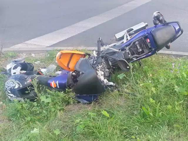 Wypadek na Ogrodowej w Łodzi, 30 sierpnia 2016; kierowca hyundaia wymusił pierwszeństwo na motocykliście