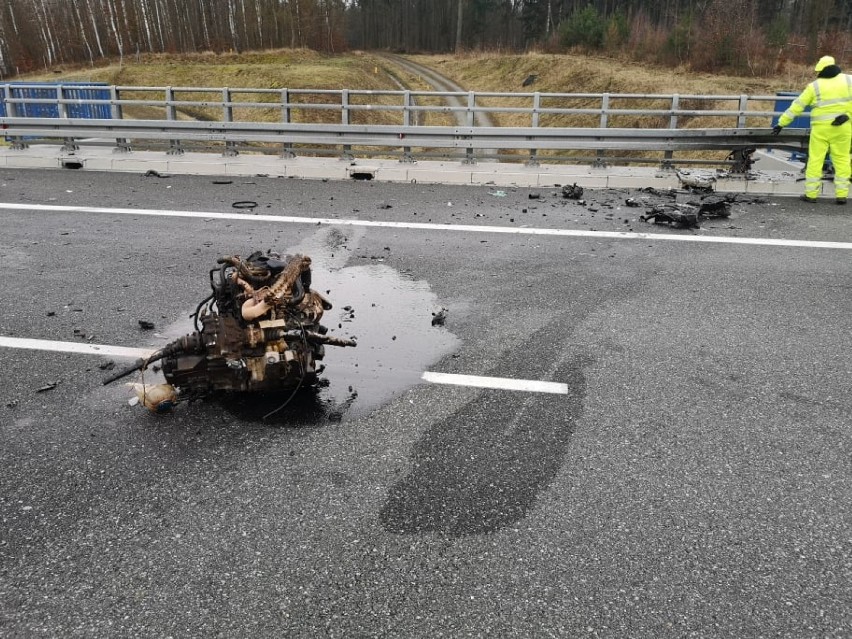 Wypadek na autostradzie A2 pod Wąsowem! Trasa zablokowana! [ZDJĘCIA][WIDEO]