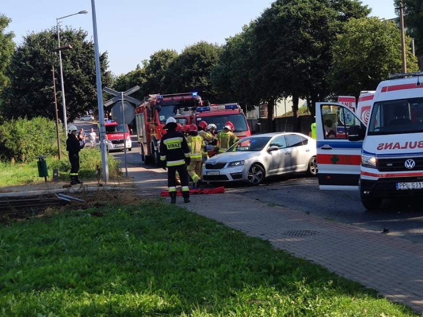 Wypadek na przejeździe kolejowym na Lipowej