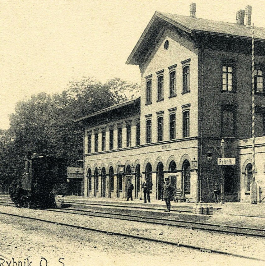 Rybnicki dworzec kolejowy  na początku XX wieku