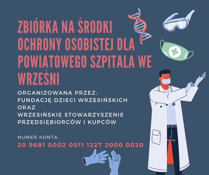 Koronawirus Września: zbiórki dla służb i maseczki dla mieszkańców